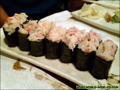 Snow Crab Meat Sushi (you're only allowed one order per person)