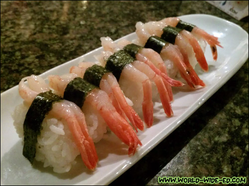 Amaebi sushi