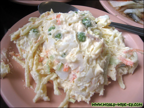 Home made mac salad (with potato chunks!)