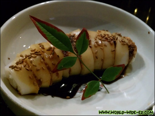 Baby Calamari stuffed with Blue Crab