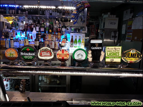 Partial beer selection on tap