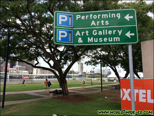 We made it to the Queen Elizabeth II Park/Parklands area on the banks of the Brisbane River