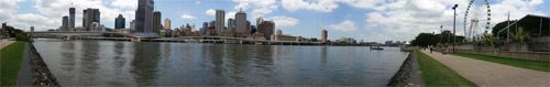 Panoramic shot of the Brisbane River