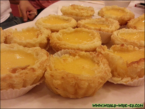 Custard Tarts off the Yum Cha menu