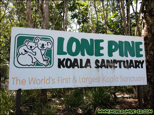 Lone Pine Koala Sanctuary sign