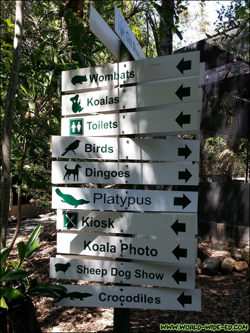 Directions at the Lone Pine Koala Sanctuary