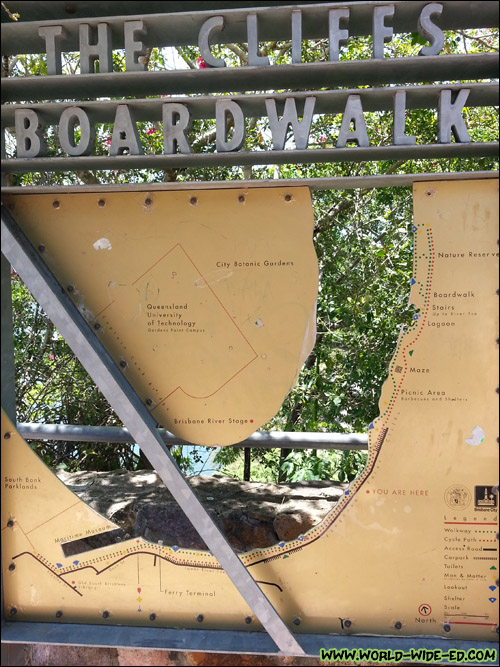 The Cliff Boardwalk sign