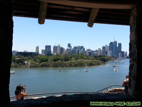 The view from inside one of the lookout points