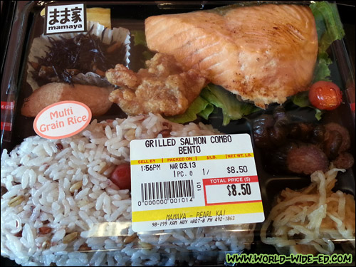 Grilled Salmon Combo Bento ($8.50)