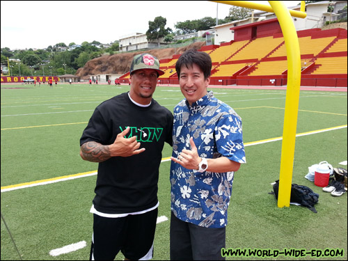 Chad Owens with Edward Sugimoto