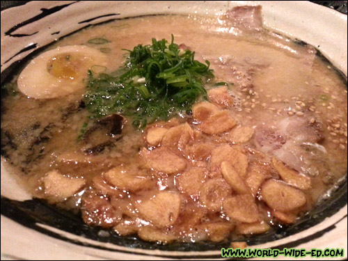 Kotteri Tonkotsu Ramen - extra rich broth made with garlic & silky back fat - $11.75