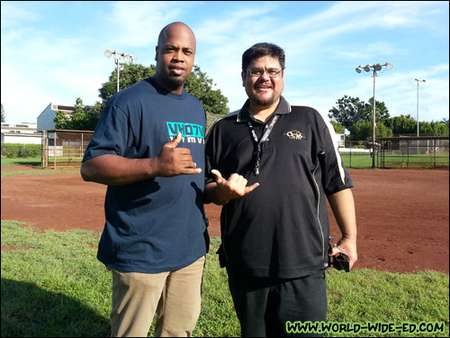 Jerome Williams and photographer/videographer Arthur Betts IV