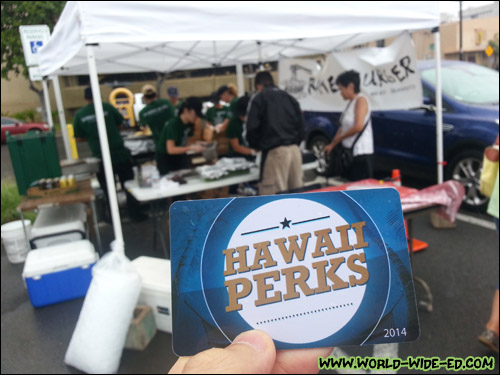 Bonus! I was able to use my Hawaii Perks card to get a discount on my Ramen Burgers!