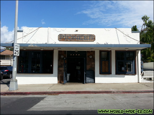 Outside Pioneer Saloon