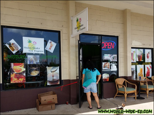 Outside Shaka Shaka Tea Express at City Square Shopping Center