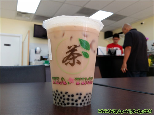 Medium Milk Tea with Small Tapioca Balls (not by choice)