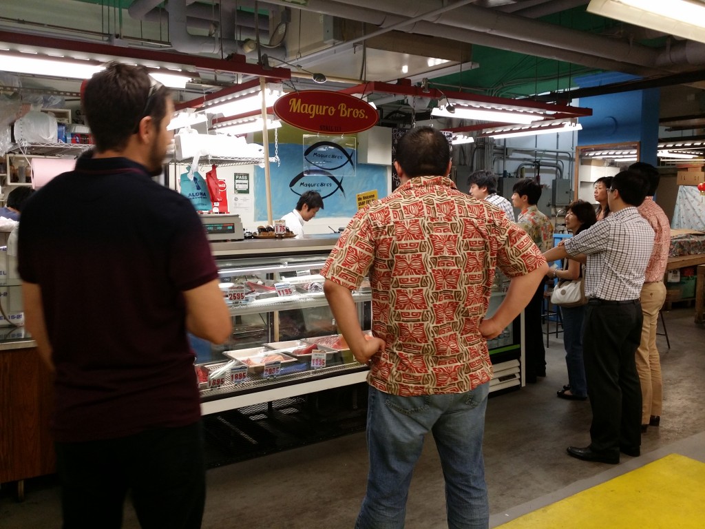 Lunch rush at Maguro Brothers