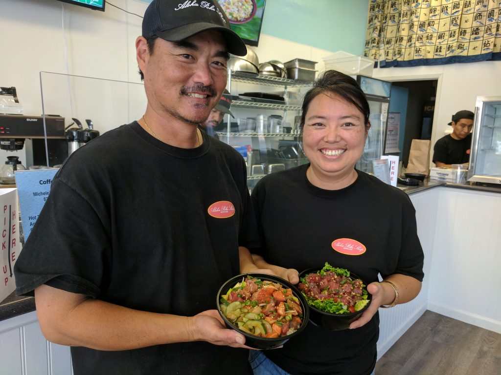 Aloha Poke Shop proprietors Jason & Michele Miyanaga